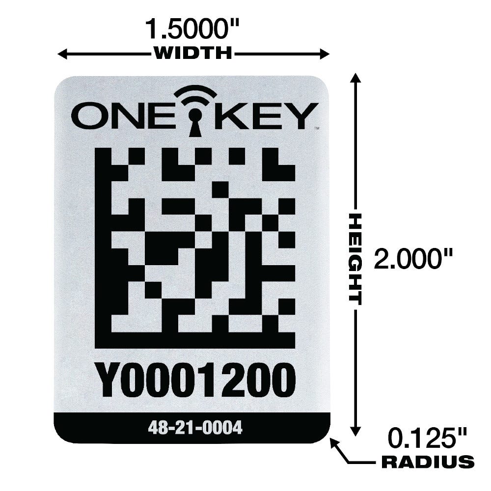 Milwaukee 48-21-0004 ONE-KEY Asset ID Tag for Large Metal Surfaces, 25-Pack