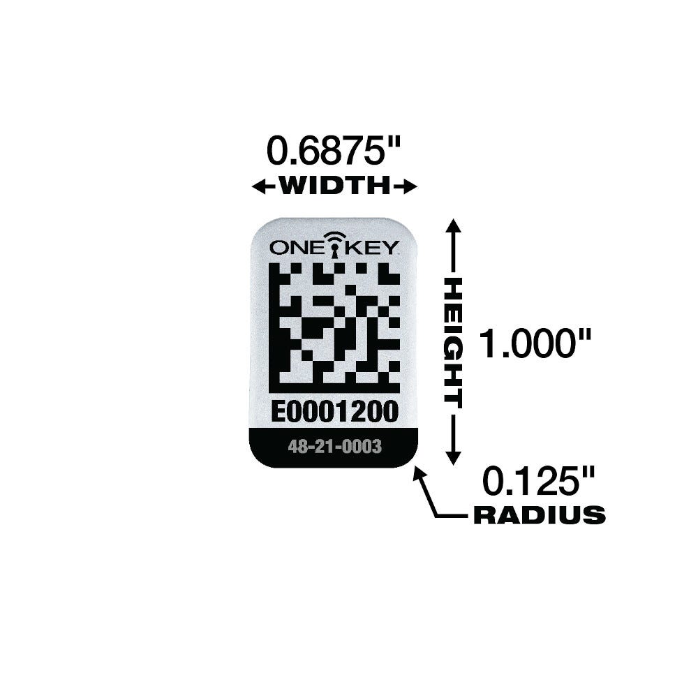 Milwaukee 48-21-0003 ONE-KEY Asset ID Tag for Small Metal Surfaces, 100-Pack