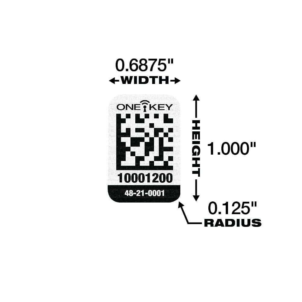 タナゴQRコード Milwaukee 48-21-0001 ONE-KEY Asset ID Tag for Small Plastic