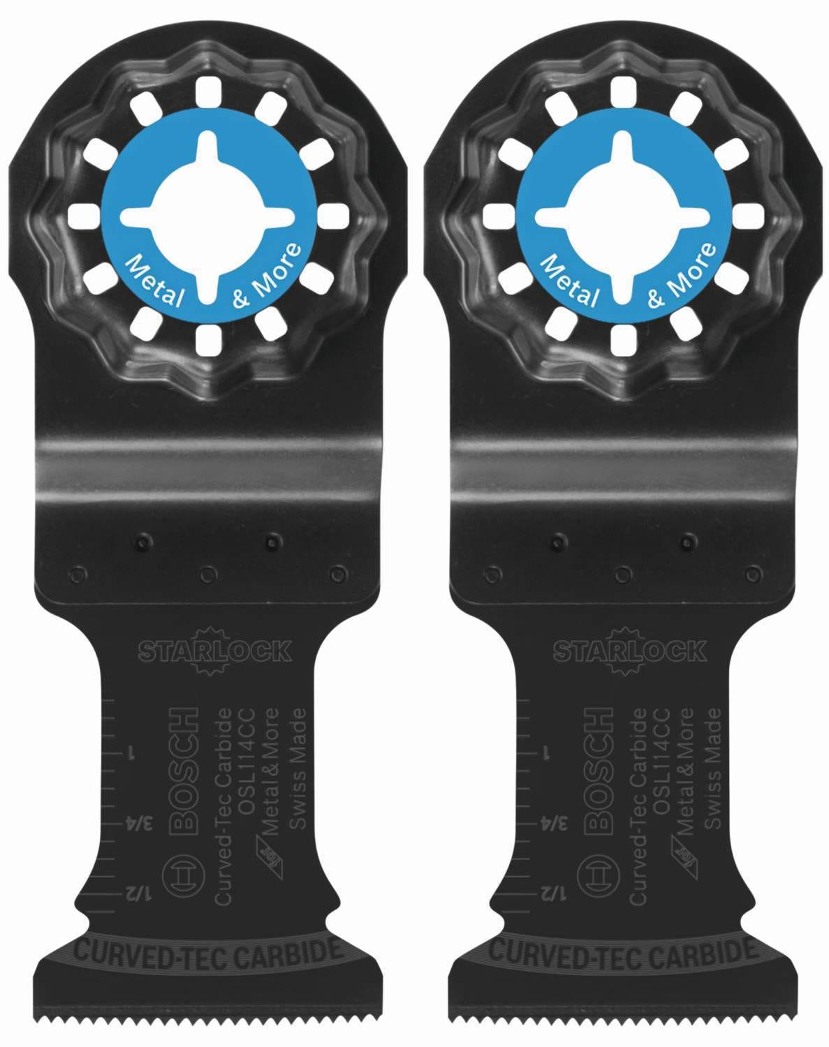 Bosch OSL114CC-2 1-1/4-inch Starlock Oscillating Multi-Tool Curved-Tec Carbide Extreme Plunge Blade, 2 pack