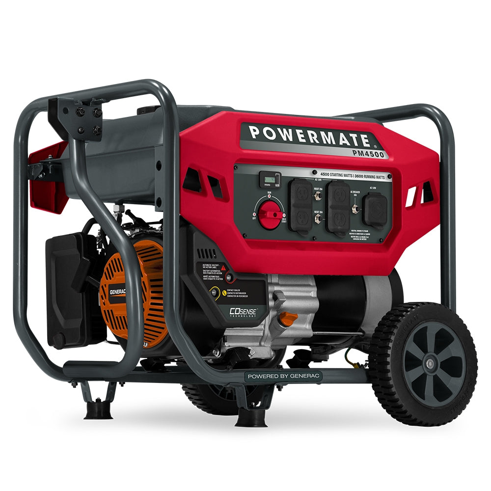 Powermate PM4500 COsense 4,500-Watt Portable Generator with Manual Start (CARB Certified)