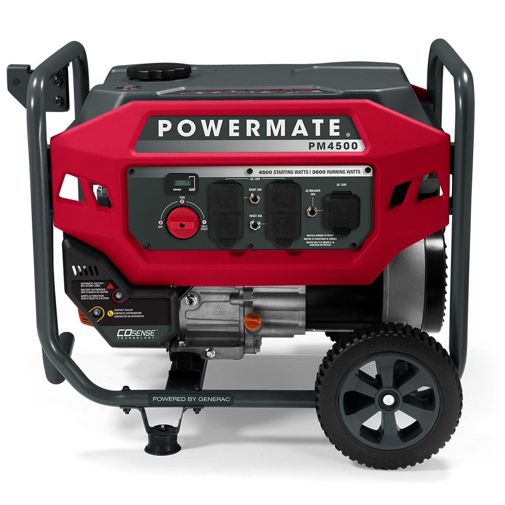 Powermate PM4500 COsense 4,500-Watt Portable Generator with Manual Start (CARB Certified)