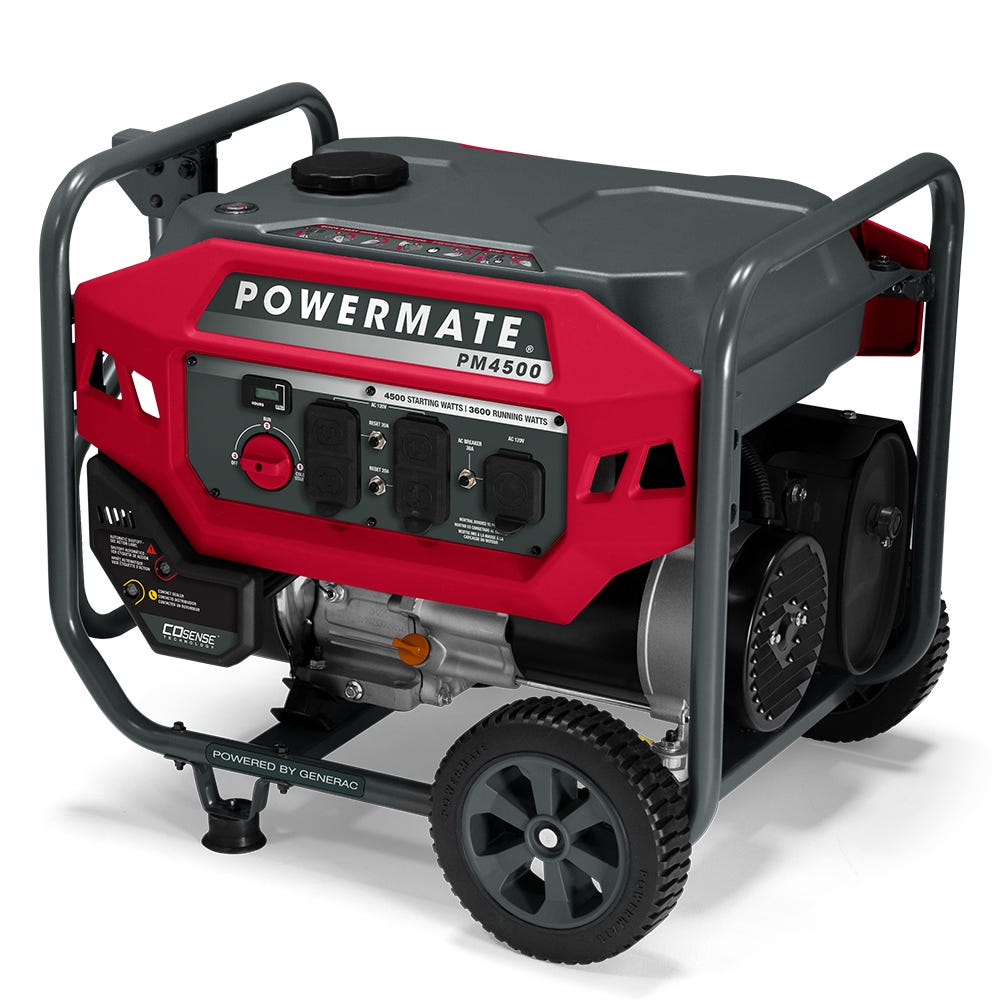 Powermate PM4500 COsense 4,500-Watt Portable Generator with Manual Start (CARB Certified)