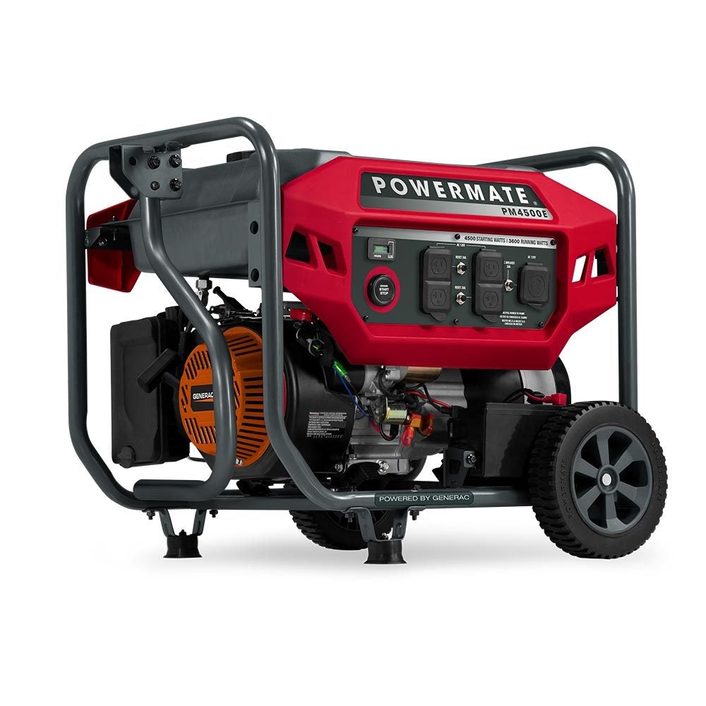 Powermate PM4500E 4,500-Watt Portable Generator with Electric Start (CARB Certified)