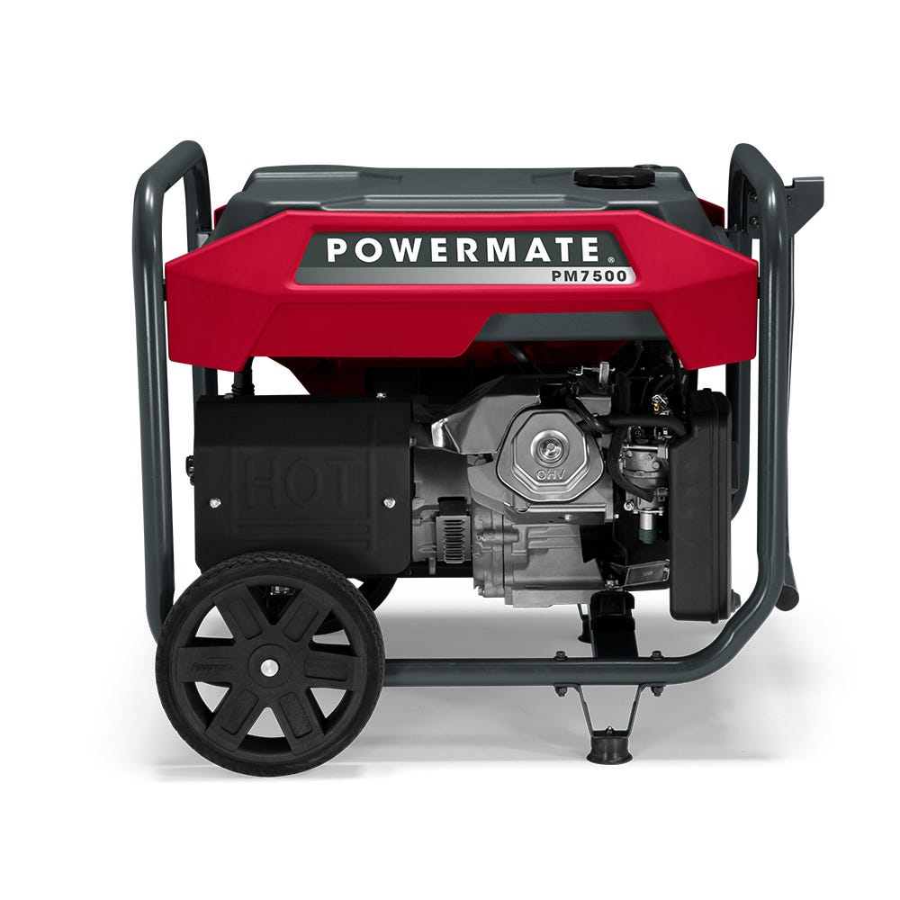 Powermate PM7500 COsense 7,500-Watt Portable Generator with Manual Start (CARB Certified)