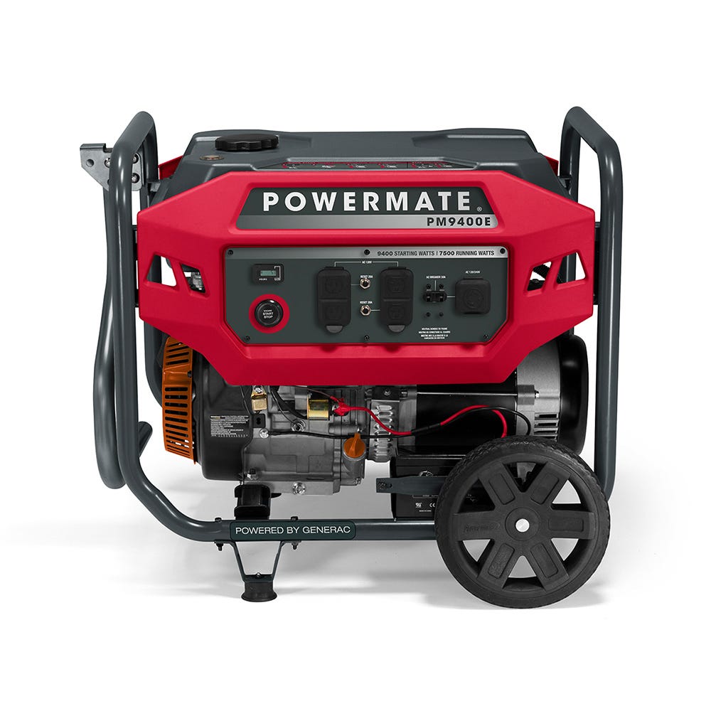 Powermate PM9400E 9,400-Watt Portable Generator with Electric Start (CARB Certified)