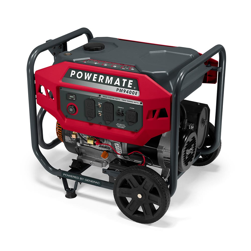 Powermate PM9400E 9,400-Watt Portable Generator with Electric Start (CARB Certified)
