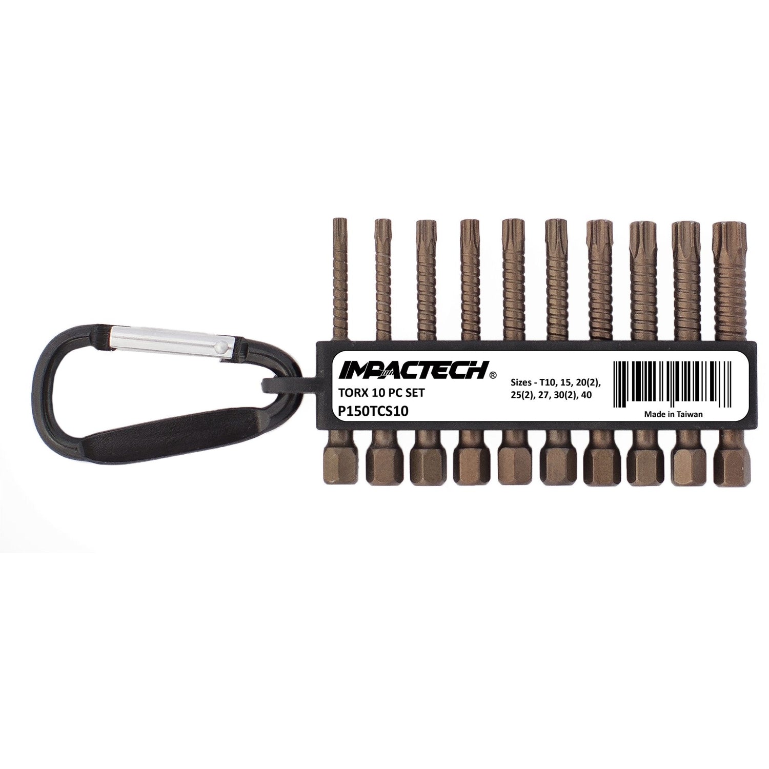 Vega P150TCS10 Impactech TORX 10-pc Driver Bit Set