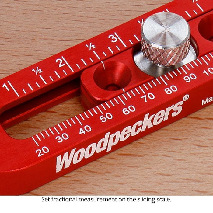 Woodpeckers PCOMPXL24 Pocket Compass, 2" - 21" Range