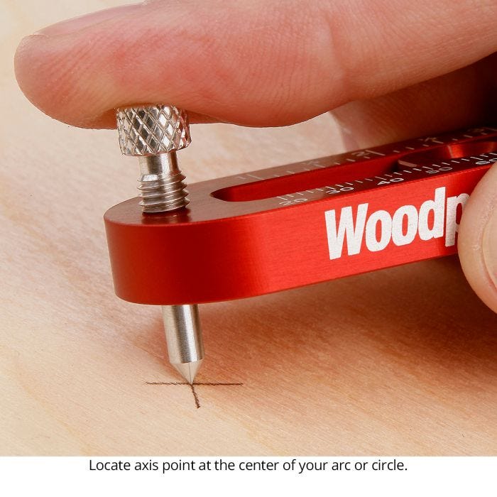 Woodpeckers PCOMPXL24 Pocket Compass, 2" - 21" Range