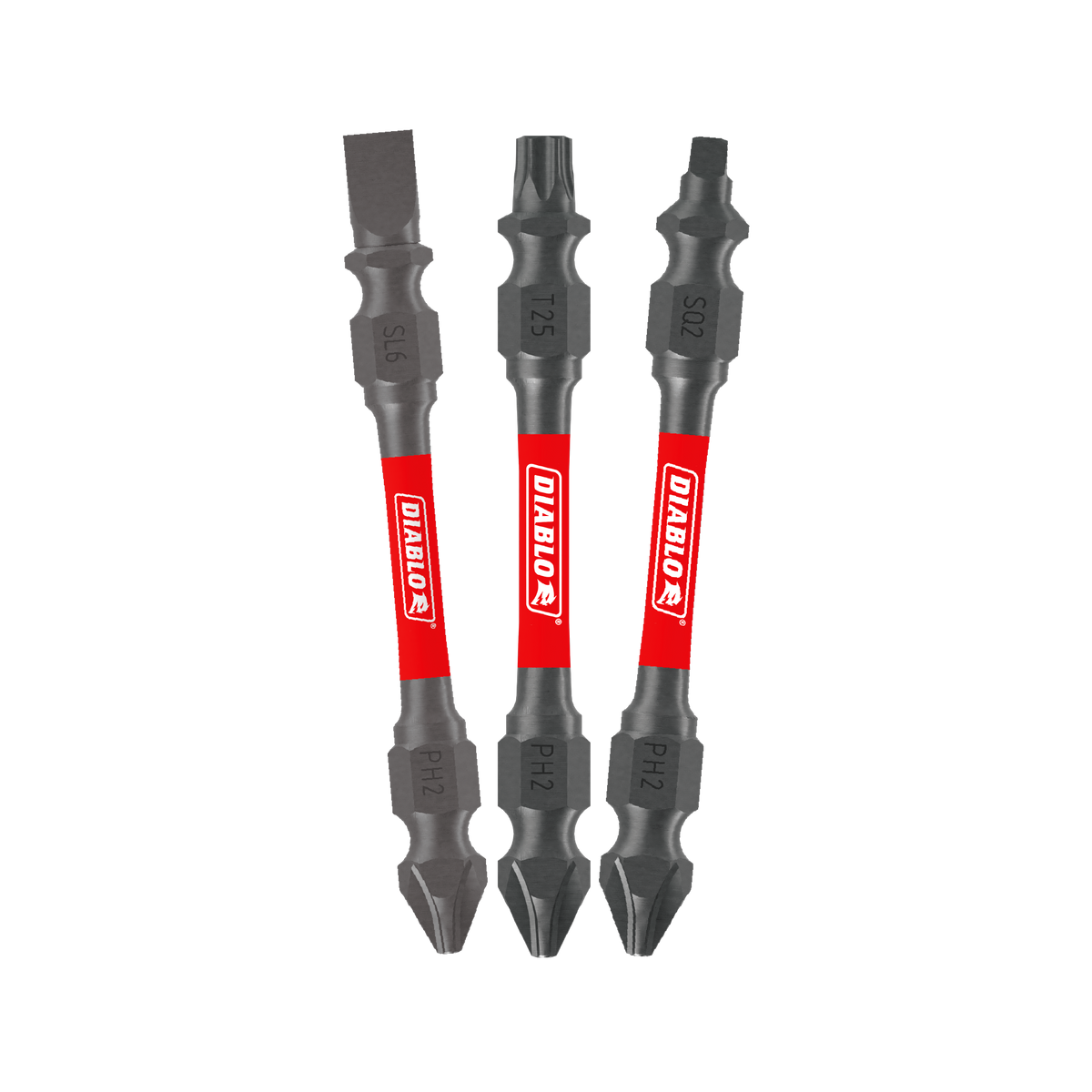 Diablo 2-1/2 in. Double-Ended Phillips/Torx/Square/Slotted Drive Bit Variety Pack (DDEPH2V-S3)