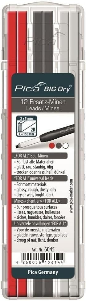 Stiletto STSQ7 STILETTO 7" Carpenter Square + PICA BIG Dry Pencil Pack