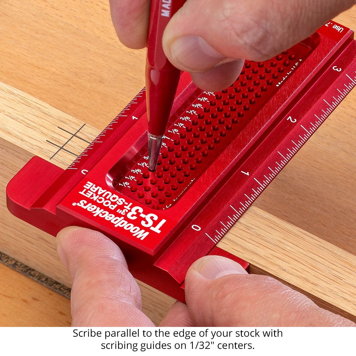 Woodpeckers TS-RI-ISET20 Pocket T-Square Inch Set And Rack-It