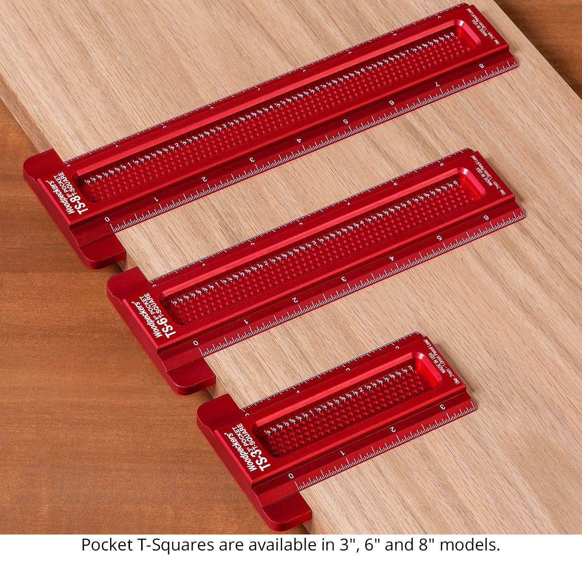 Woodpeckers TS-RI-ISET20 Pocket T-Square Inch Set And Rack-It