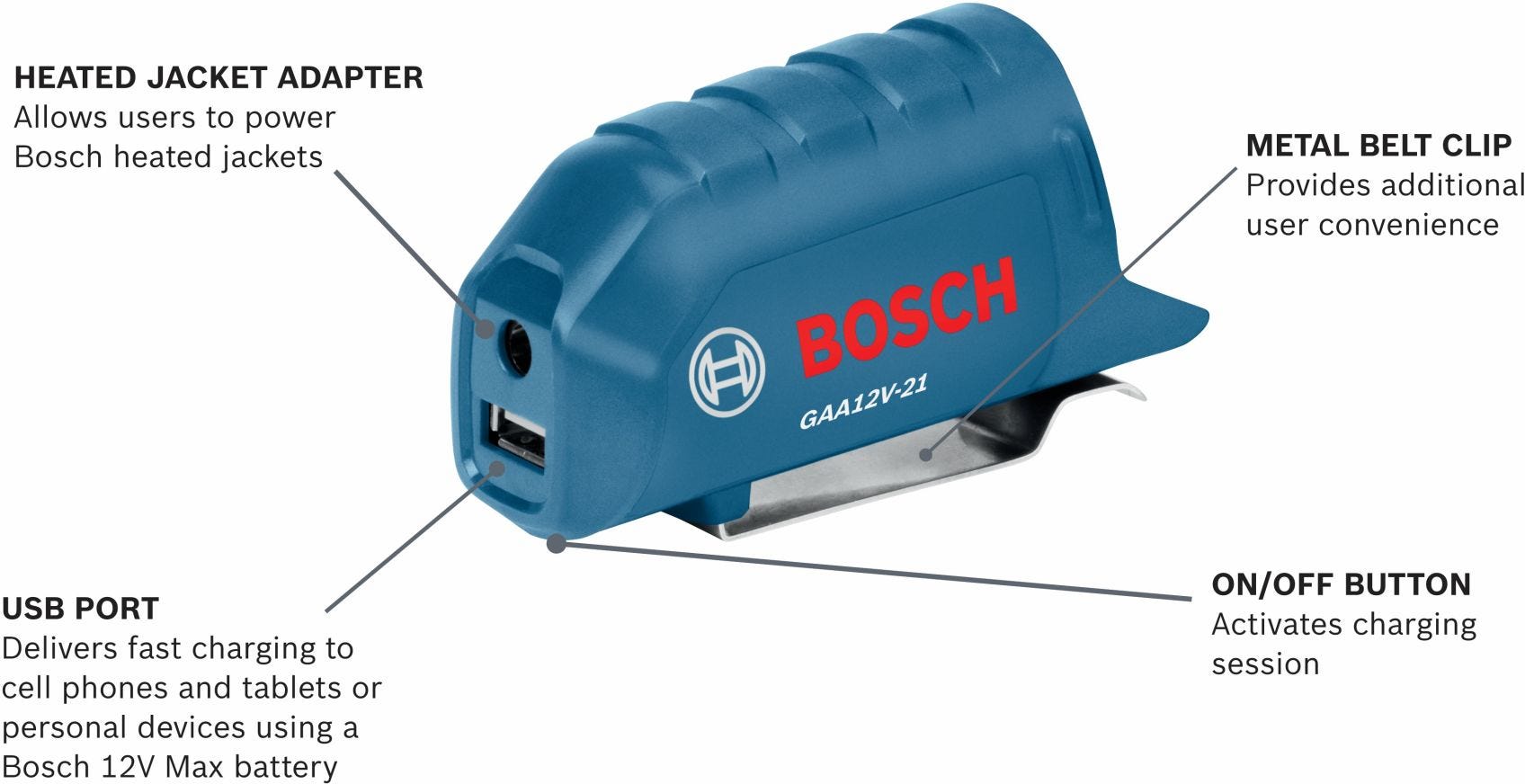 Bosch GAA12V-21N 12V Max Portable Power Adapter