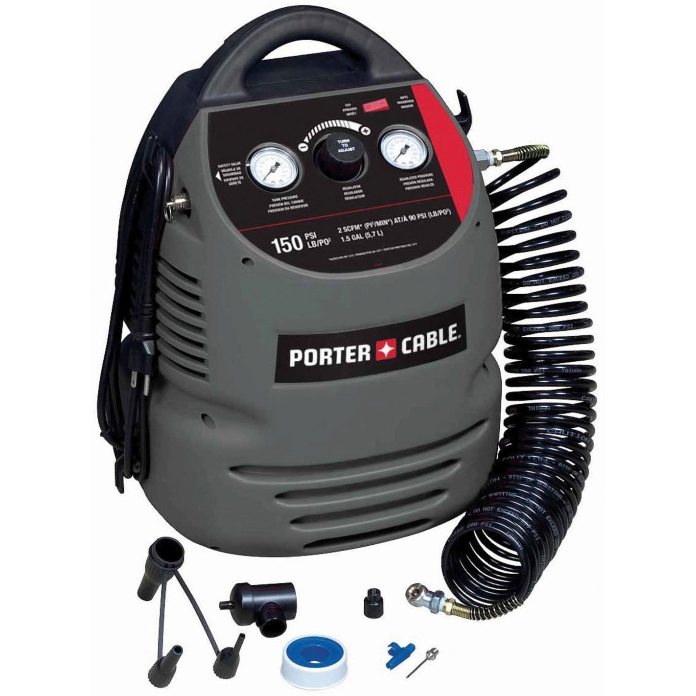 PORTER-CABLE CMB15 150 psi, 1.5 gal Oil-Free Fully Shrouded Compressor