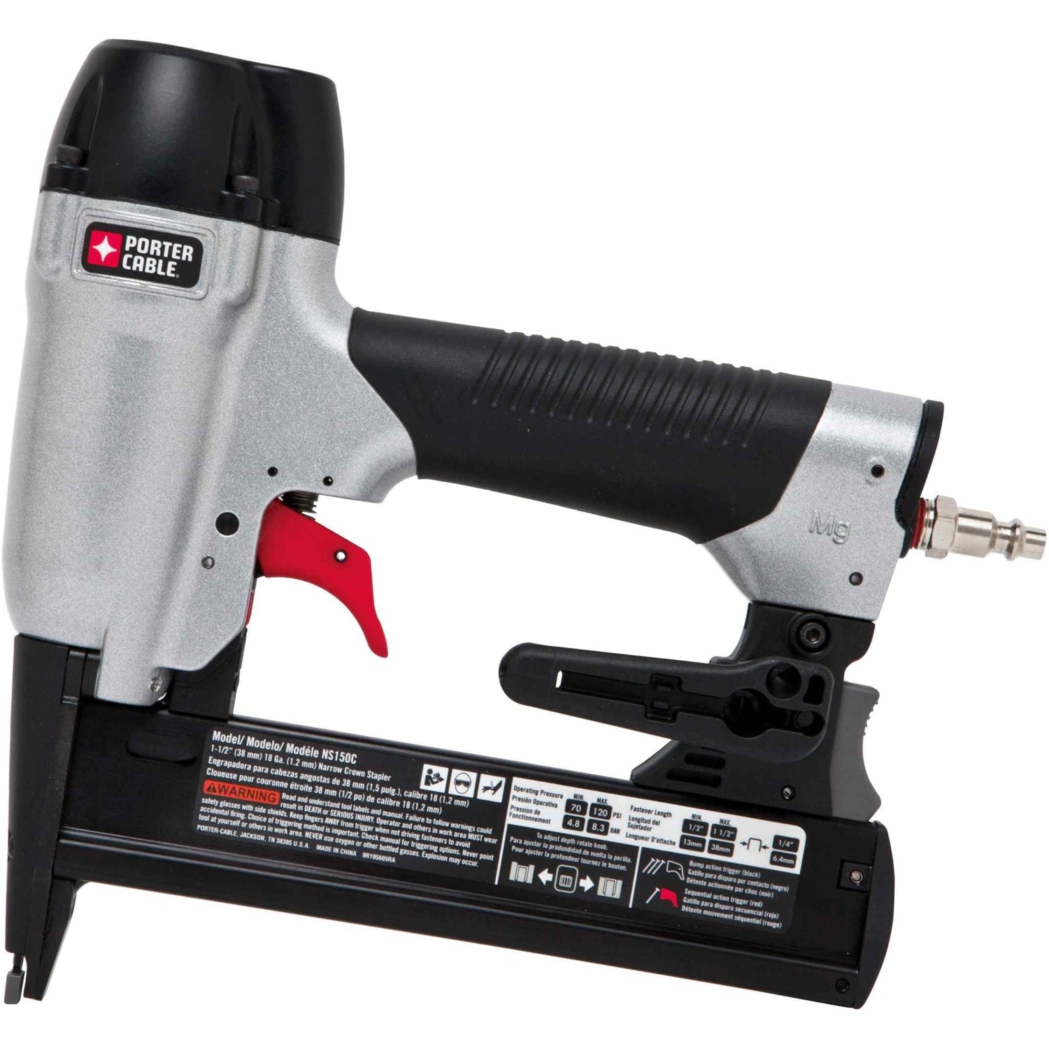 PORTER-CABLE NS150C 18 ga. 1-1/2" Narrow Crown Stapler Kit