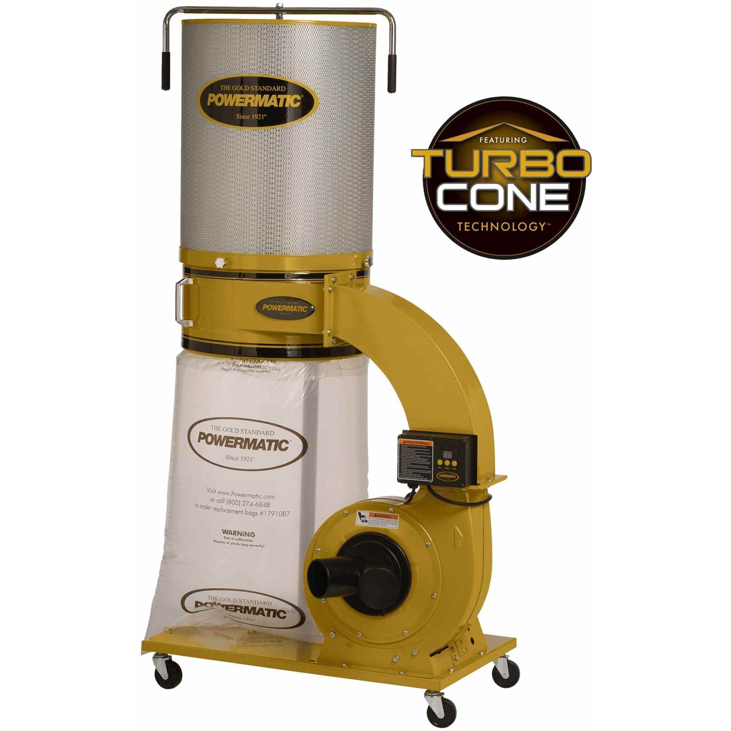 Powermatic 1791079K PM1300TX-CK Dust Collector, 1.75HP 1PH 115/230V, 2-Micron Canister Kit