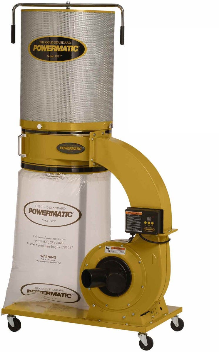 Powermatic 1791079K PM1300TX-CK Dust Collector, 1.75HP 1PH 115/230V, 2-Micron Canister Kit