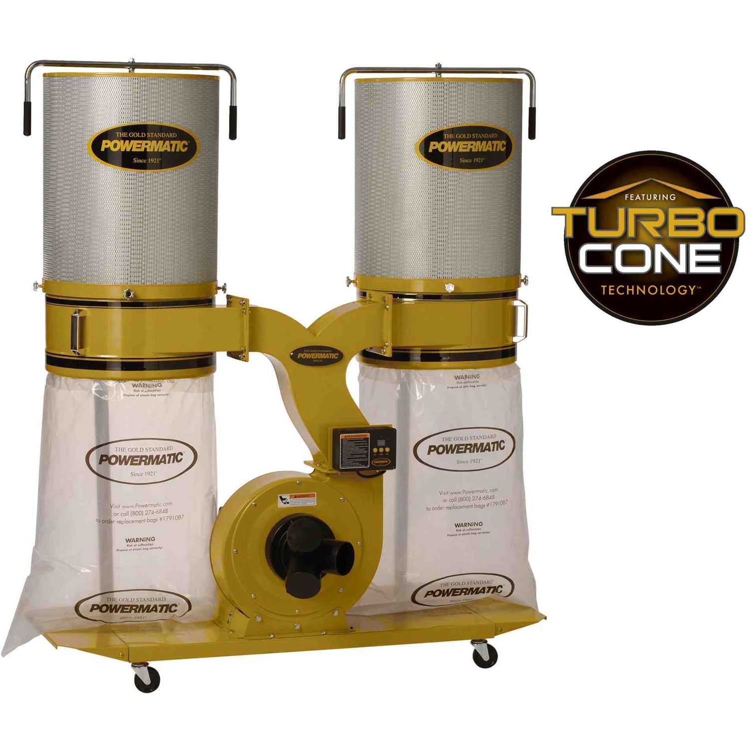 Powermatic 1792072K PM1900TX-CK1 Dust Collector, 3HP 1PH 230V, 2-Micron Canister Kit