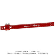 Woodpeckers PPR-12-19 Paolini Pocket Rule, 12" Aluminum