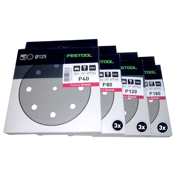 Festool Granat 100-Disc Pro Pack for 5" Sanders (125mm)
