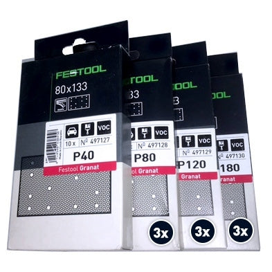 Festool Granat 100-Sheet Pro Pack for LS 130 / RTS 400