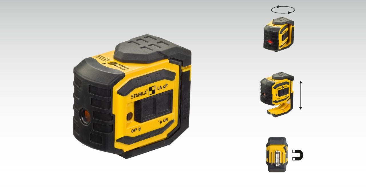 Stabila 03165 LA-5P Green 5 Point Laser Level Set