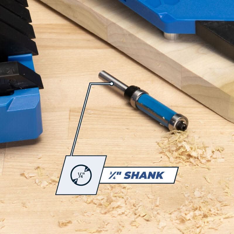 Kreg Tool PRS250 Flush-Trim Bit, 1/4 in. Shank