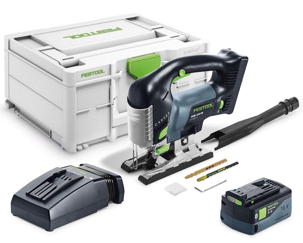 Festool 576535 Carvex PSBC 420 EB Cordless Jigsaw /w Systainer3 Bluetooth 4.0Ah Kit