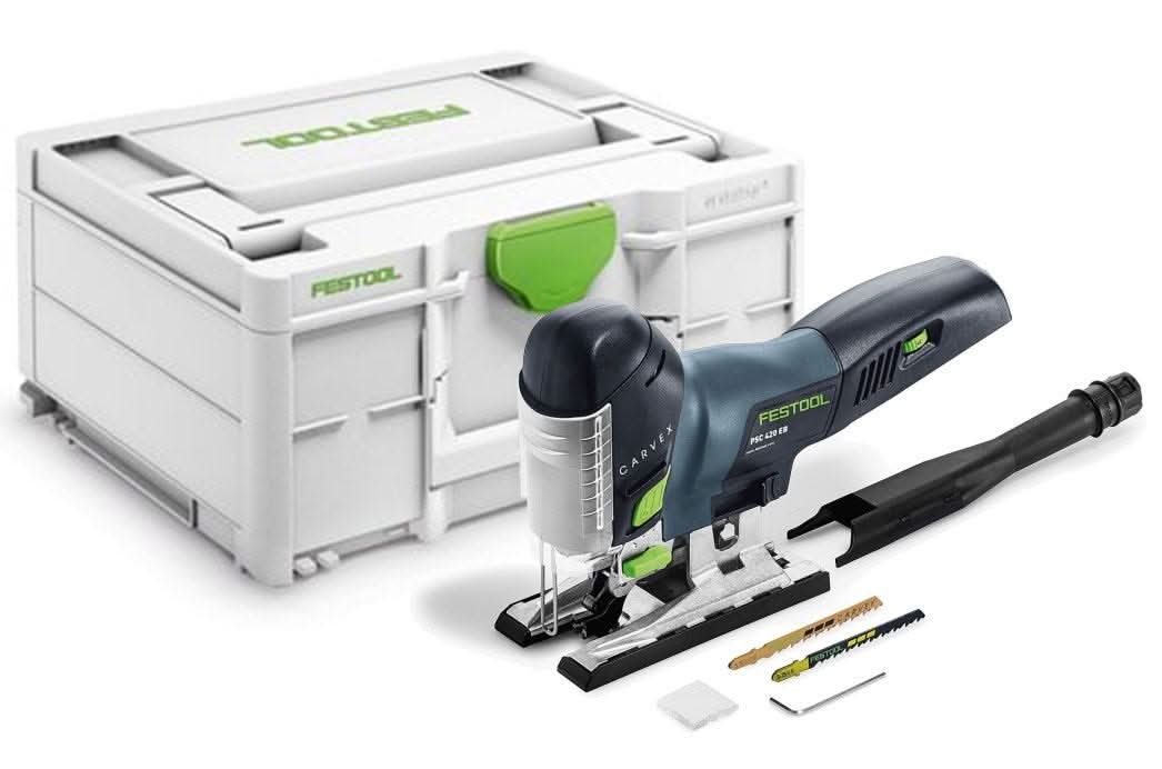 Festool PSC 420 EB Carvex Jigsaw BASIC with Carvex Imperial Accessory Kit