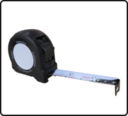 FastCap PSQ-25 Square One tape measure case and blade showing the standard scale and reverse hypotenuse scale