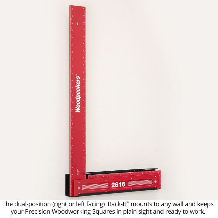 Woodpeckers PSQISET-24 2-Piece Precision Woodworking Square Set w/ Rack-It
