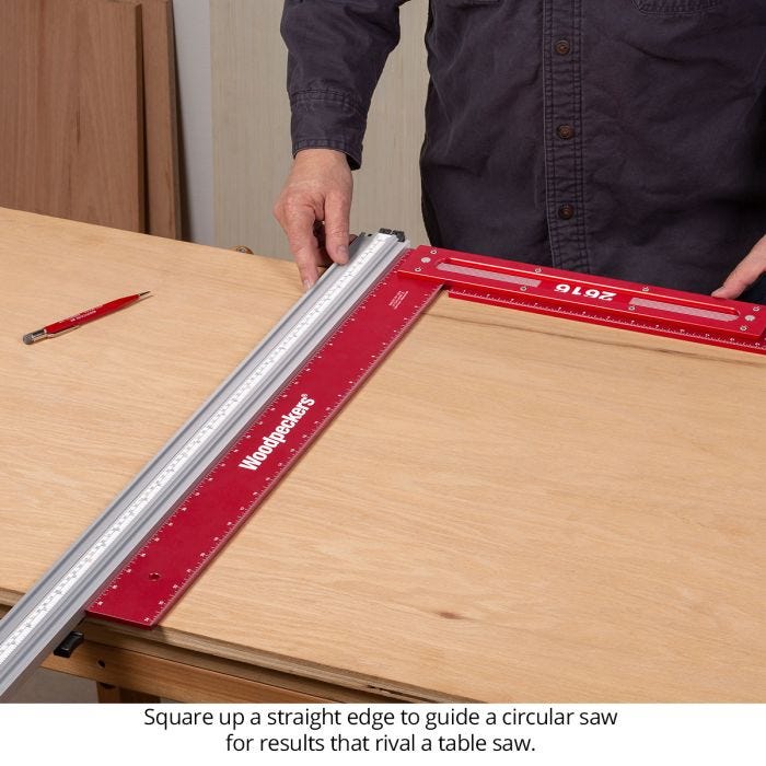 Woodpeckers PSQISET-24 2-Piece Precision Woodworking Square Set w/ Rack-It