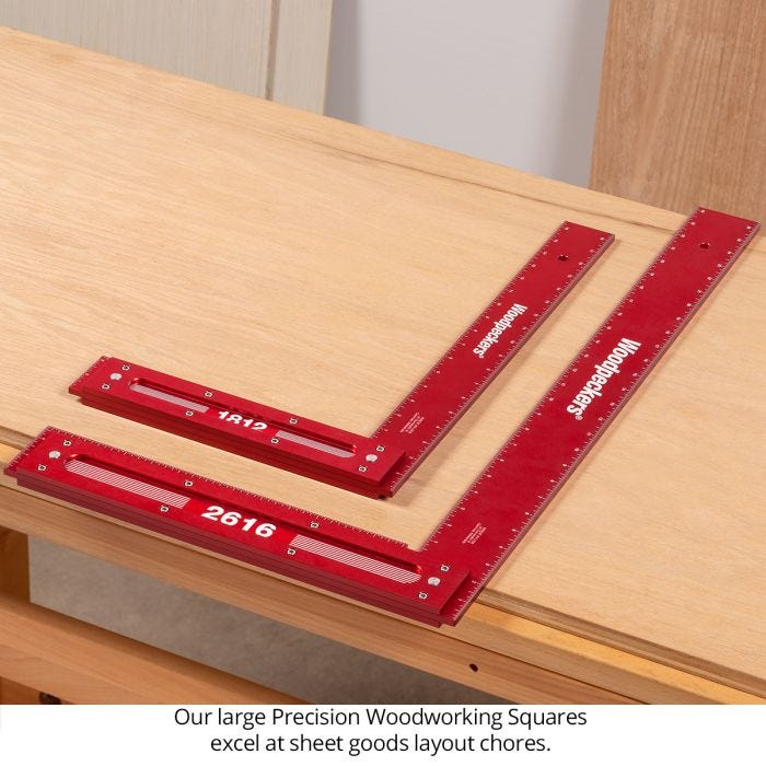 Woodpeckers PSQISET-24 2-Piece Precision Woodworking Square Set w/ Rack-It