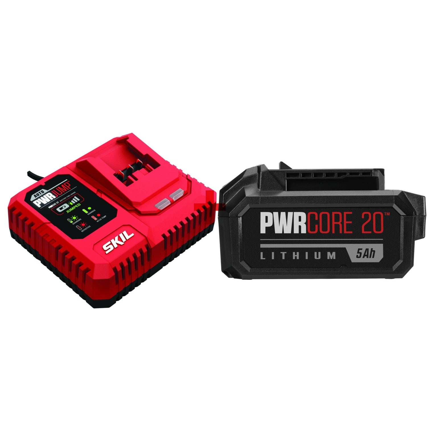SKIL PWRCORE 20 Auto PWR JUMP Charger and 5.0Ah Battery Kit