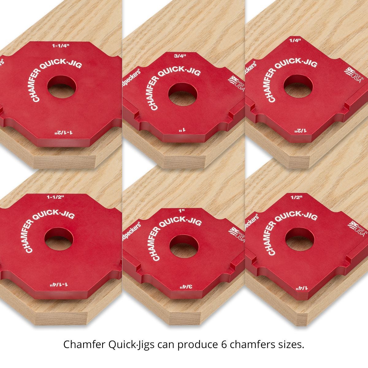 Woodpeckers RQJ-DELUXE Chamfer & Radius Quick Jig 9-Piece Set