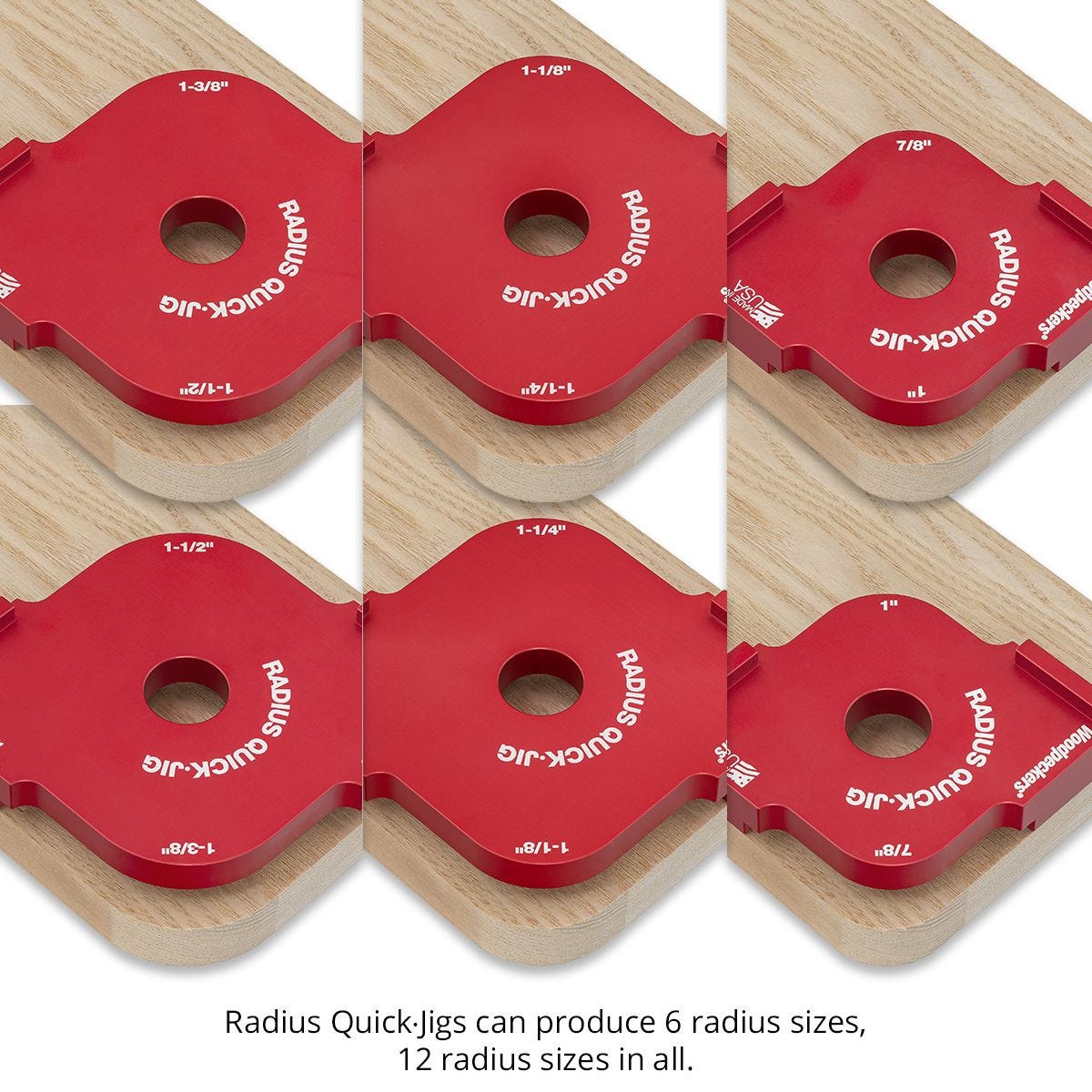 Woodpeckers RQJ-DELUXE Chamfer & Radius Quick Jig 9-Piece Set