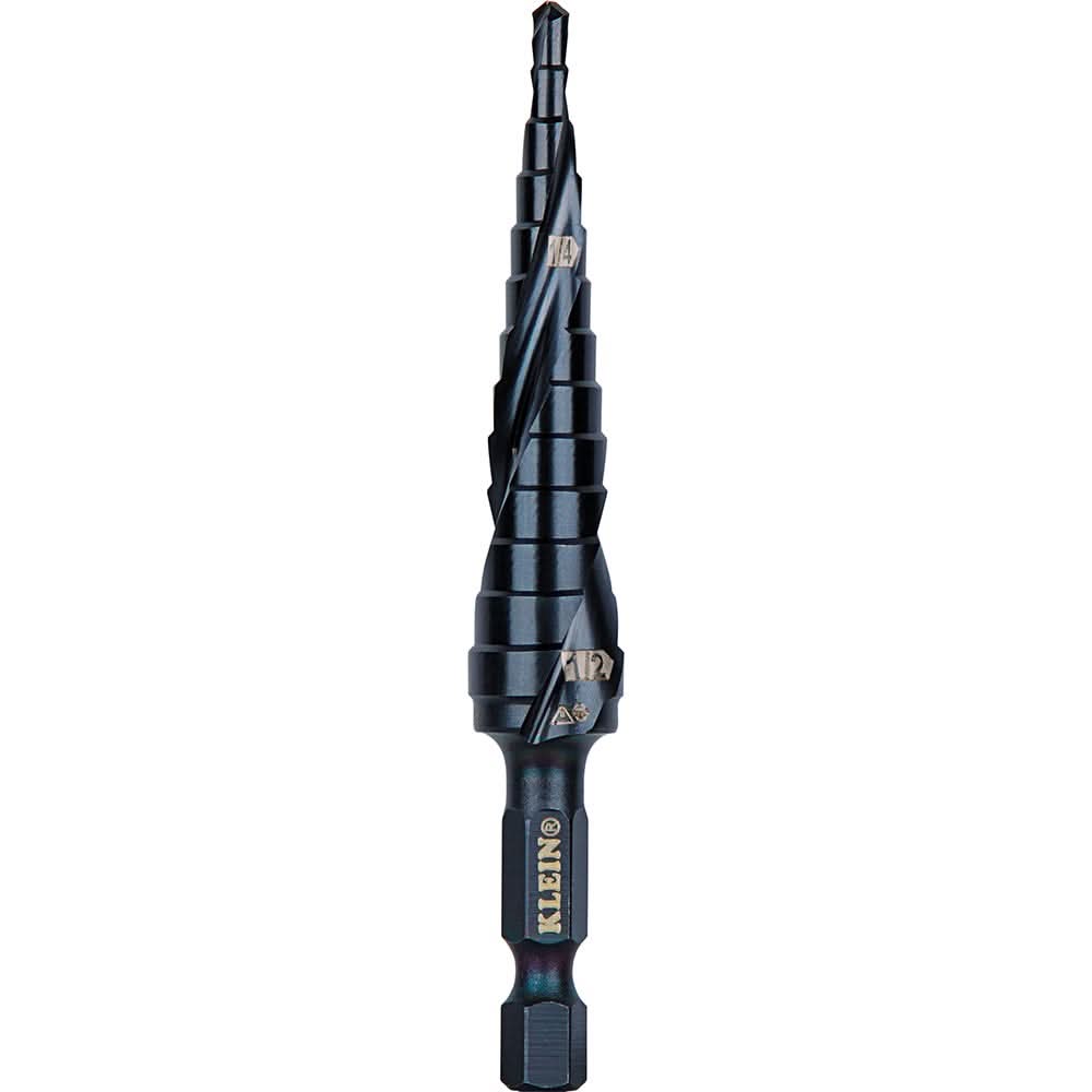 Klein Tools 5-Piece Quick-Release Double Spiral Fluted Step Drill Bit Set