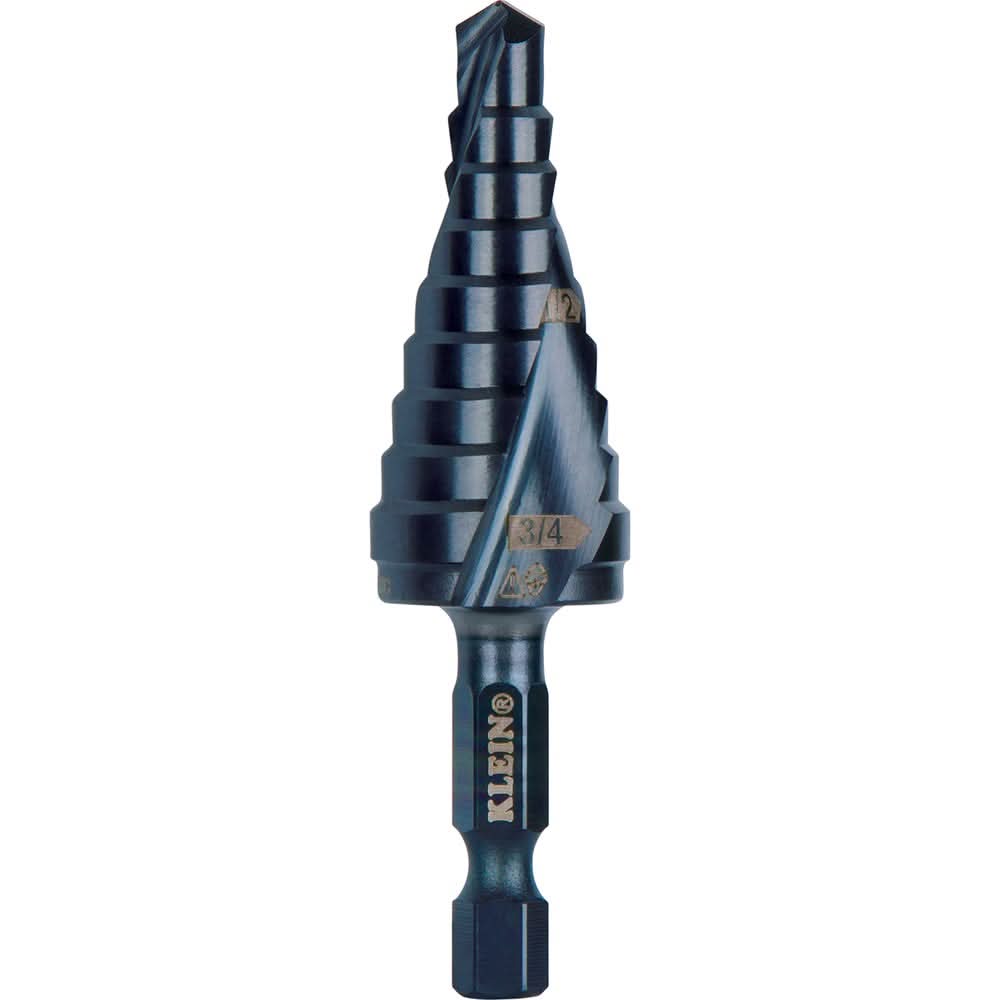 Klein Tools 5-Piece Quick-Release Double Spiral Fluted Step Drill Bit Set