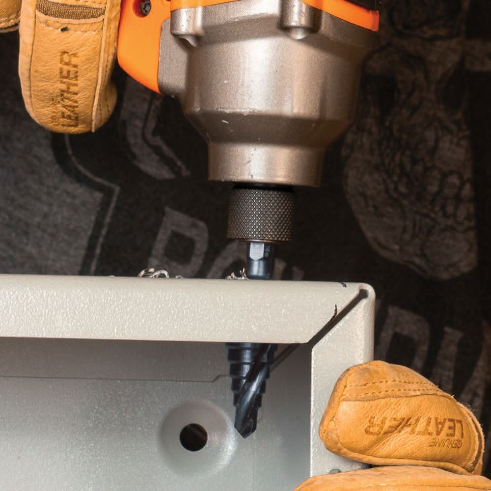Klein Tools QRST03 Step Drill Bit, Quick Release, Double Spiral Flute, 1/4 to 3/4 in.