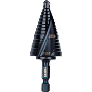 Klein Tools QRST11 Step Drill Bit, Quick Release, Double Spiral Flute, 7/8 to 1-1/8 in.