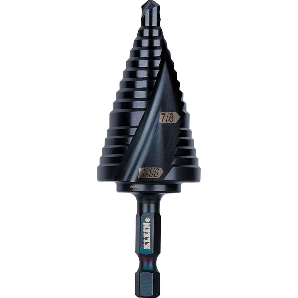 Klein Tools 5-Piece Quick-Release Double Spiral Fluted Step Drill Bit Set