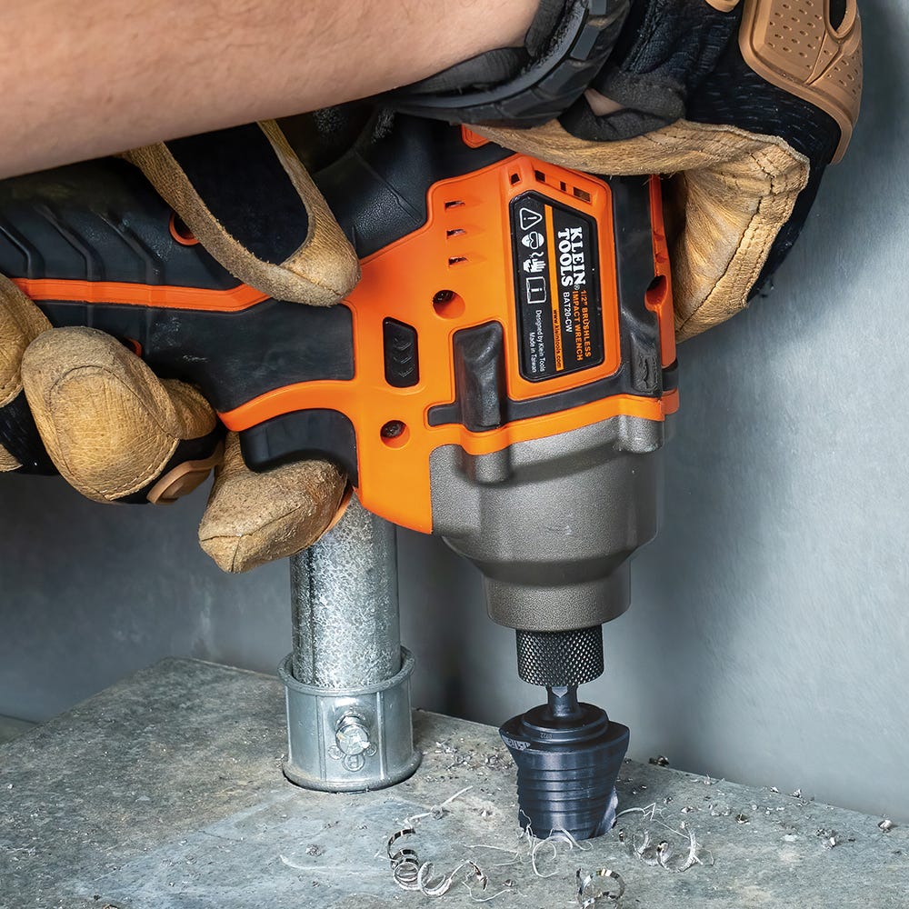 Klein Tools QRST11 Step Drill Bit, Quick Release, Double Spiral Flute, 7/8 to 1-1/8 in.