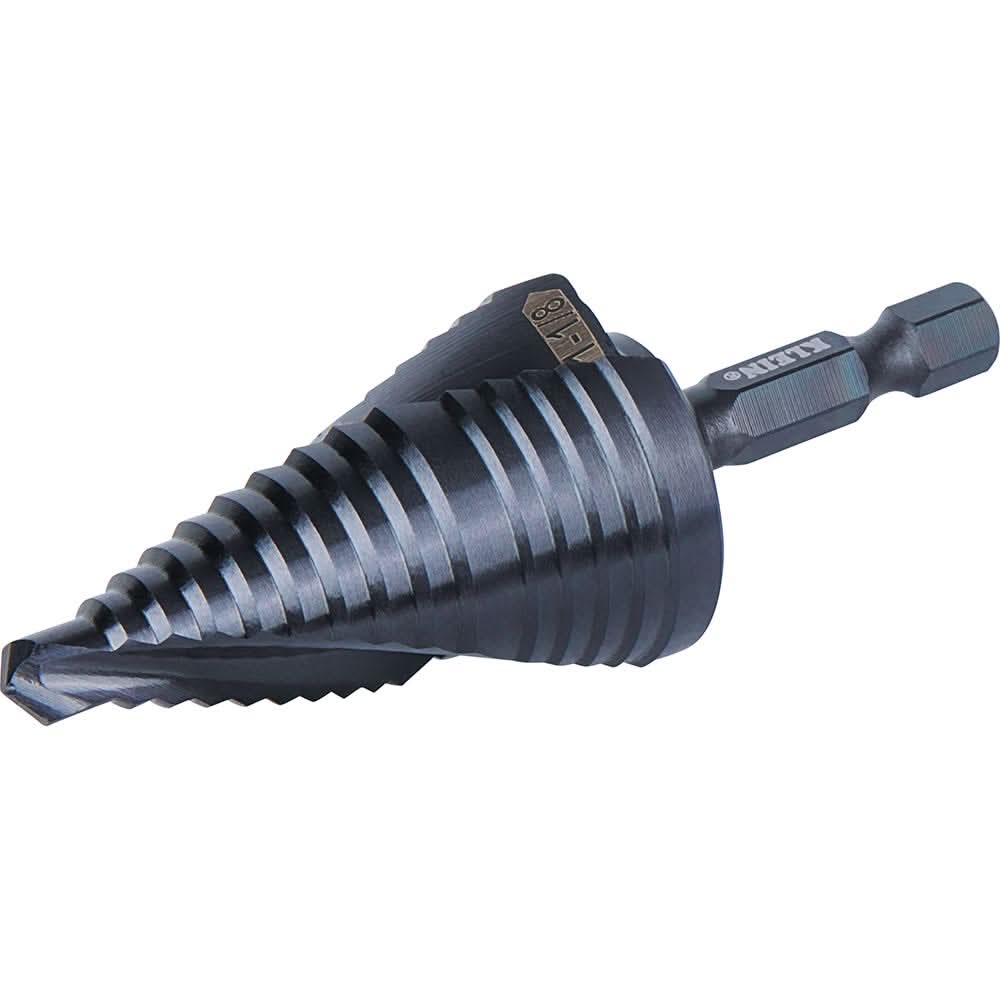 Klein Tools 5-Piece Quick-Release Double Spiral Fluted Step Drill Bit Set