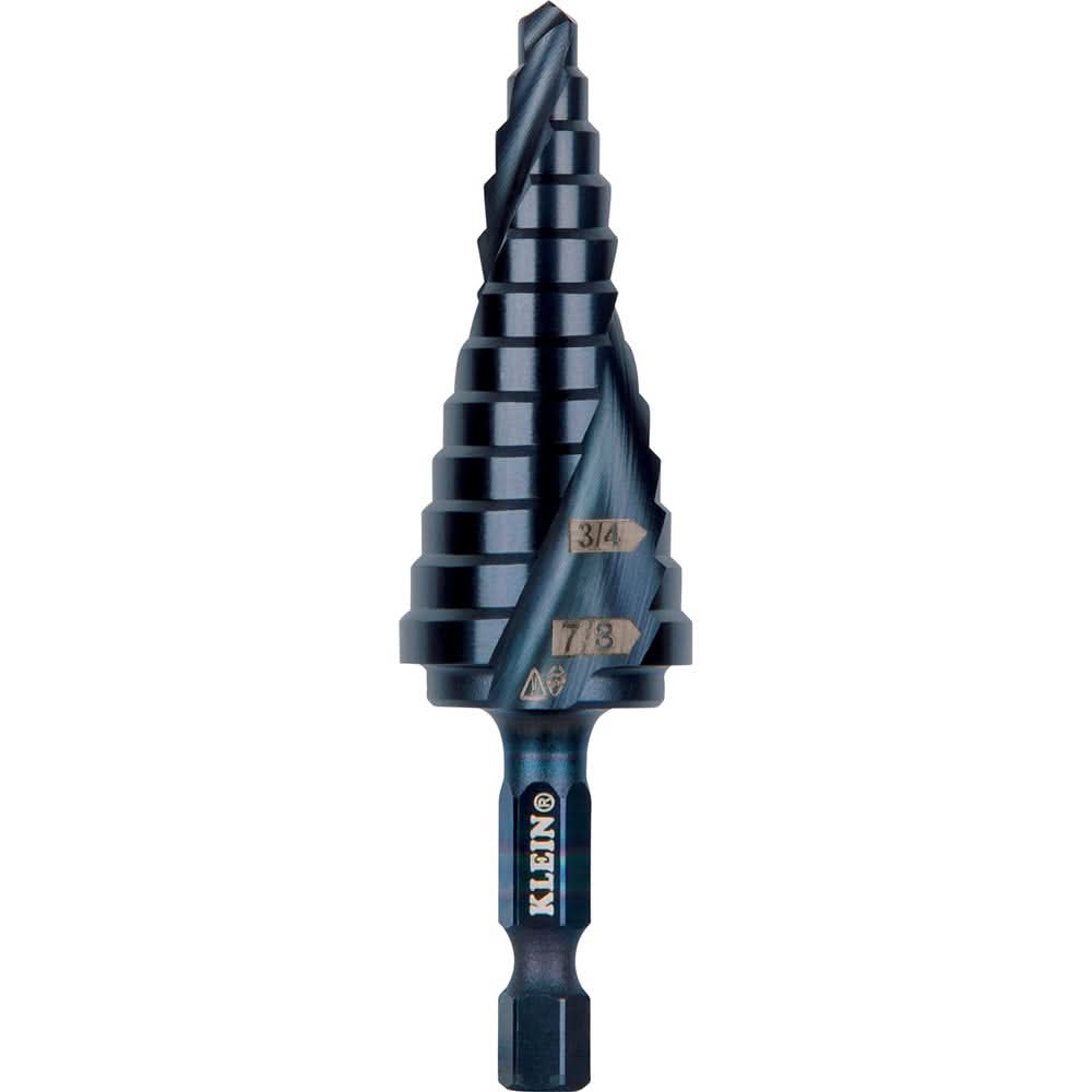 Klein Tools 5-Piece Quick-Release Double Spiral Fluted Step Drill Bit Set