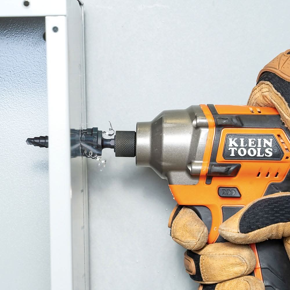 Klein Tools 5-Piece Quick-Release Double Spiral Fluted Step Drill Bit Set
