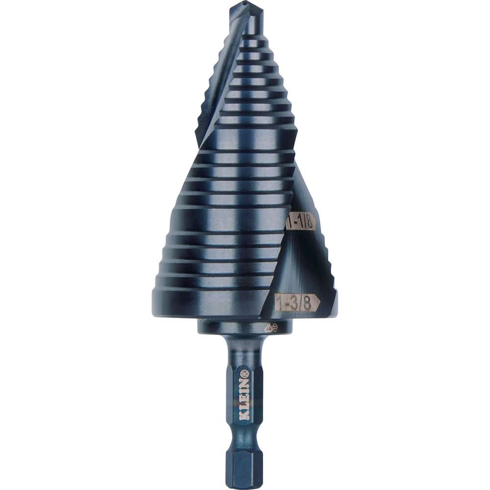 Klein Tools 5-Piece Quick-Release Double Spiral Fluted Step Drill Bit Set