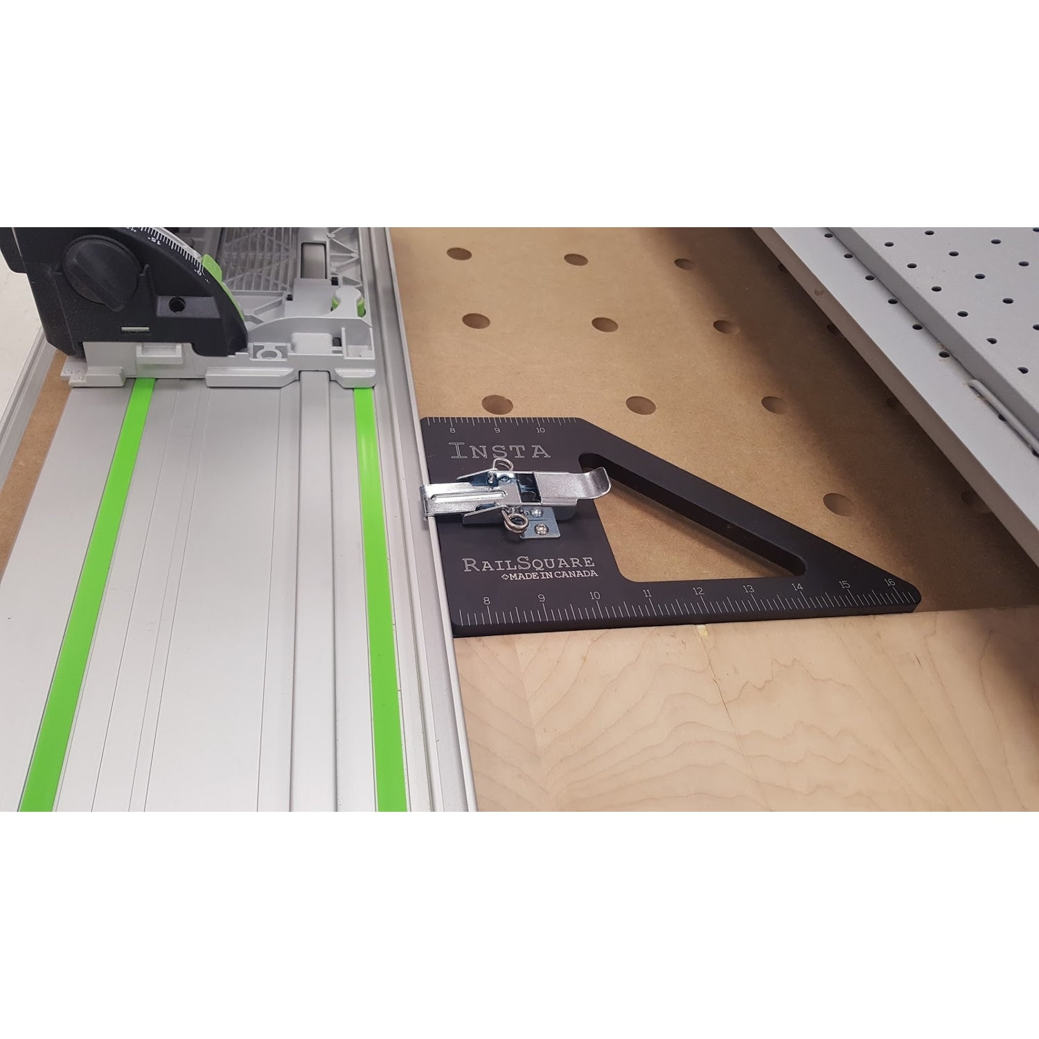 Insta-RailSquare Track Saw Square + Dog Set for Festool / Makita / Milwaukee Rails