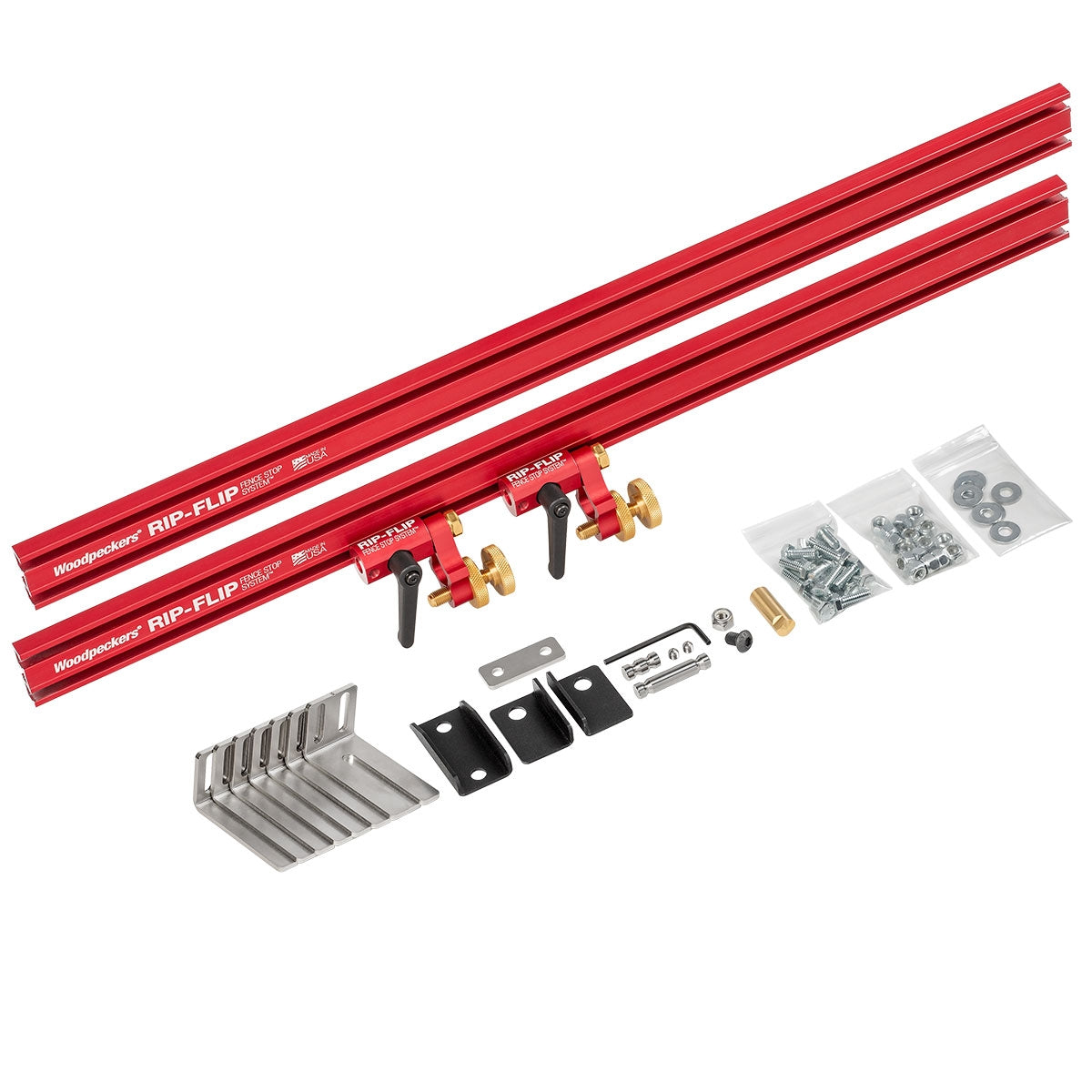 Woodpeckers RF-FS-30-PM Rip-Flip Fence Stop System - 30" Capacity - Fits Powermatic & Biesemeyer